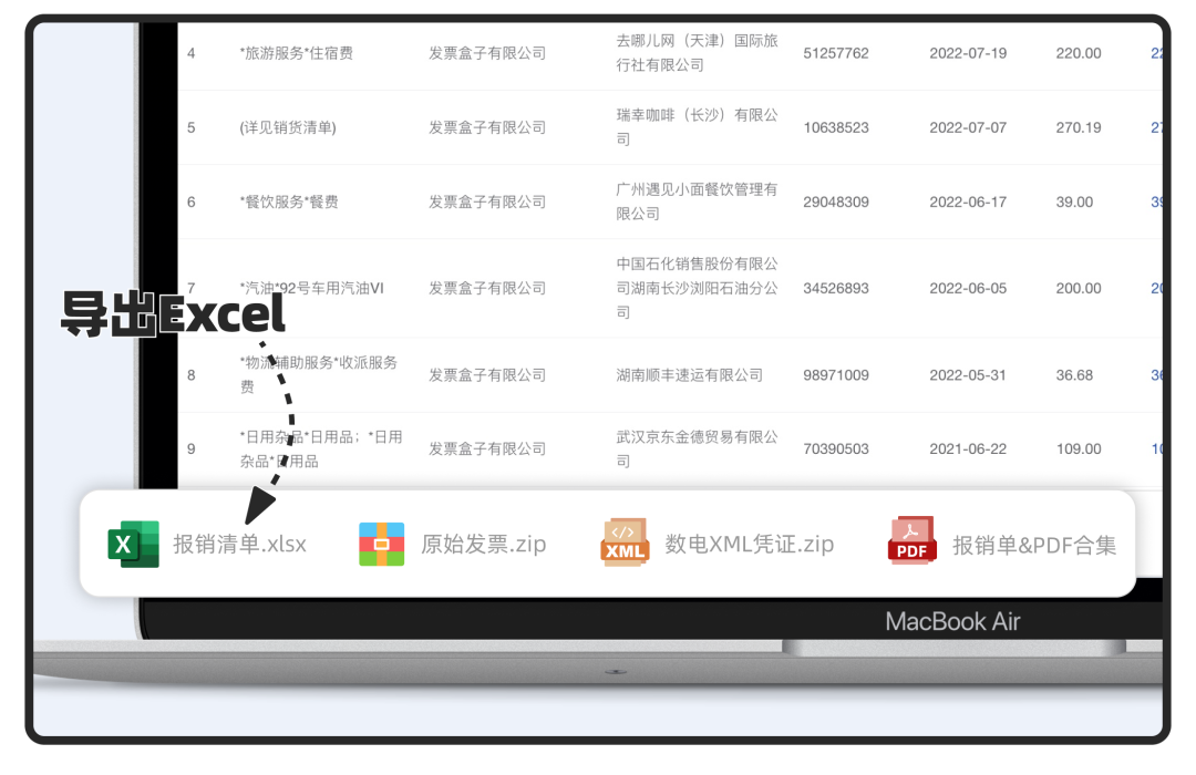 一堆发票 → 变成Excel！